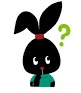 疑問に思うウサギ