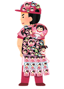 アニメグッズにまみれた男性